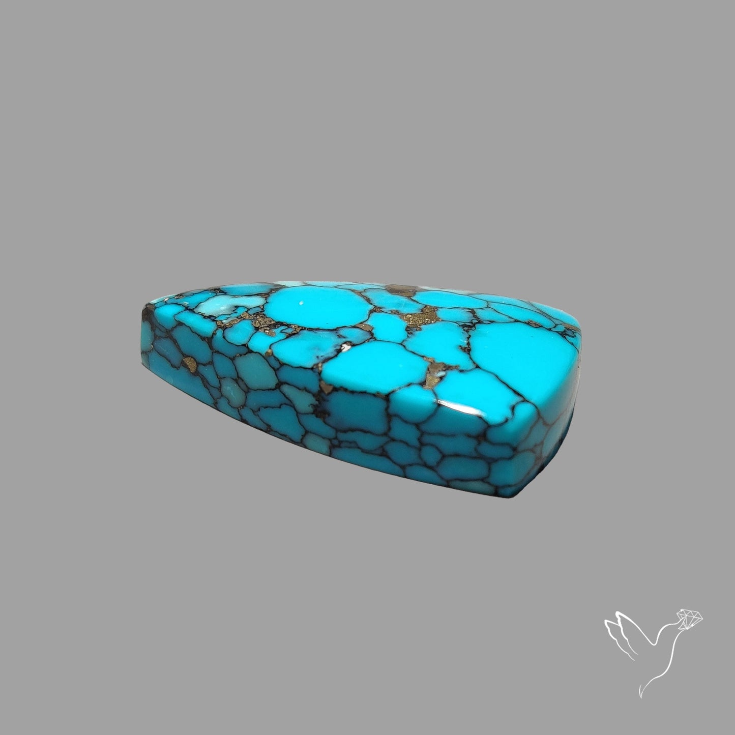 Compressed Kingman Turquoise Cabochon