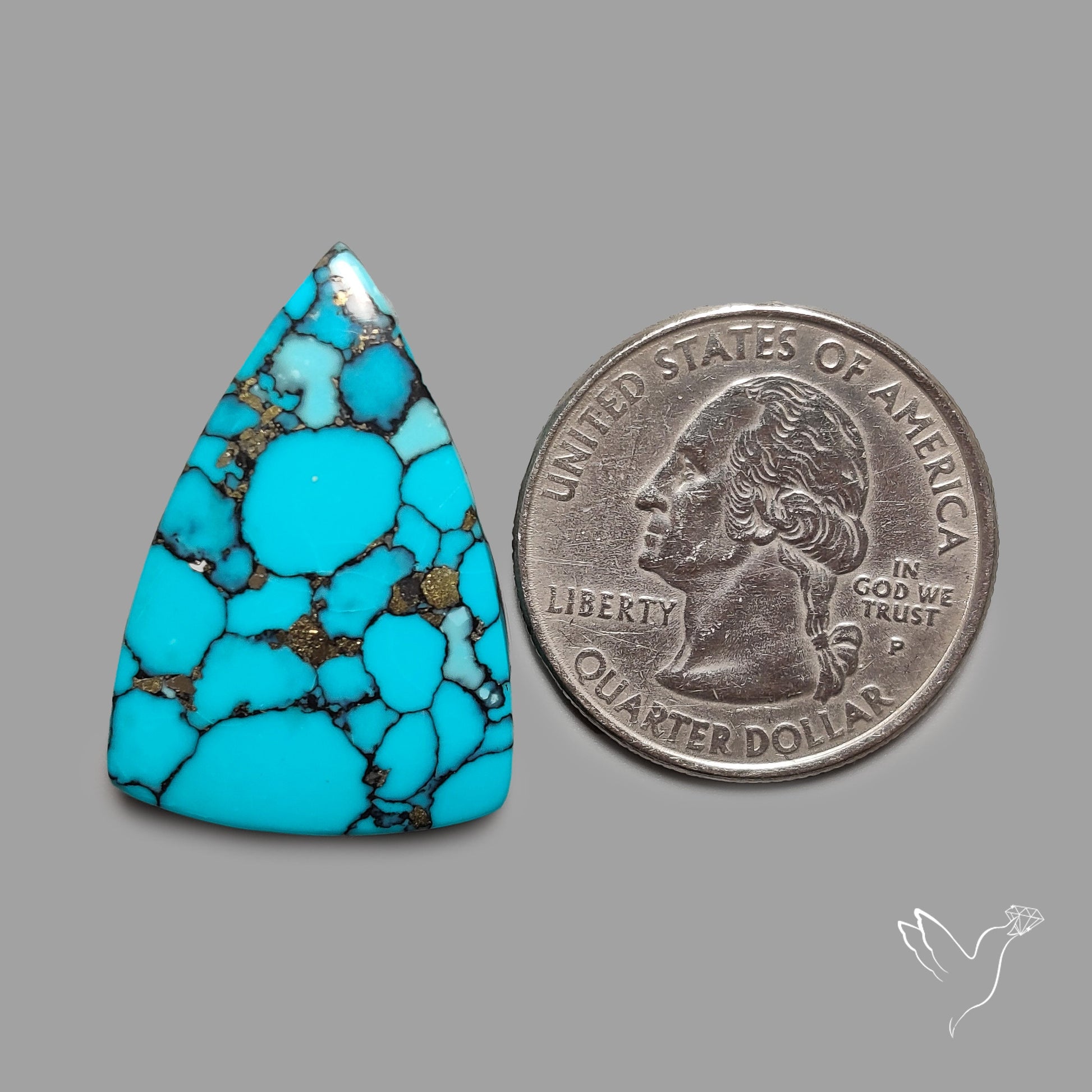 Compressed Kingman Turquoise Cabochon