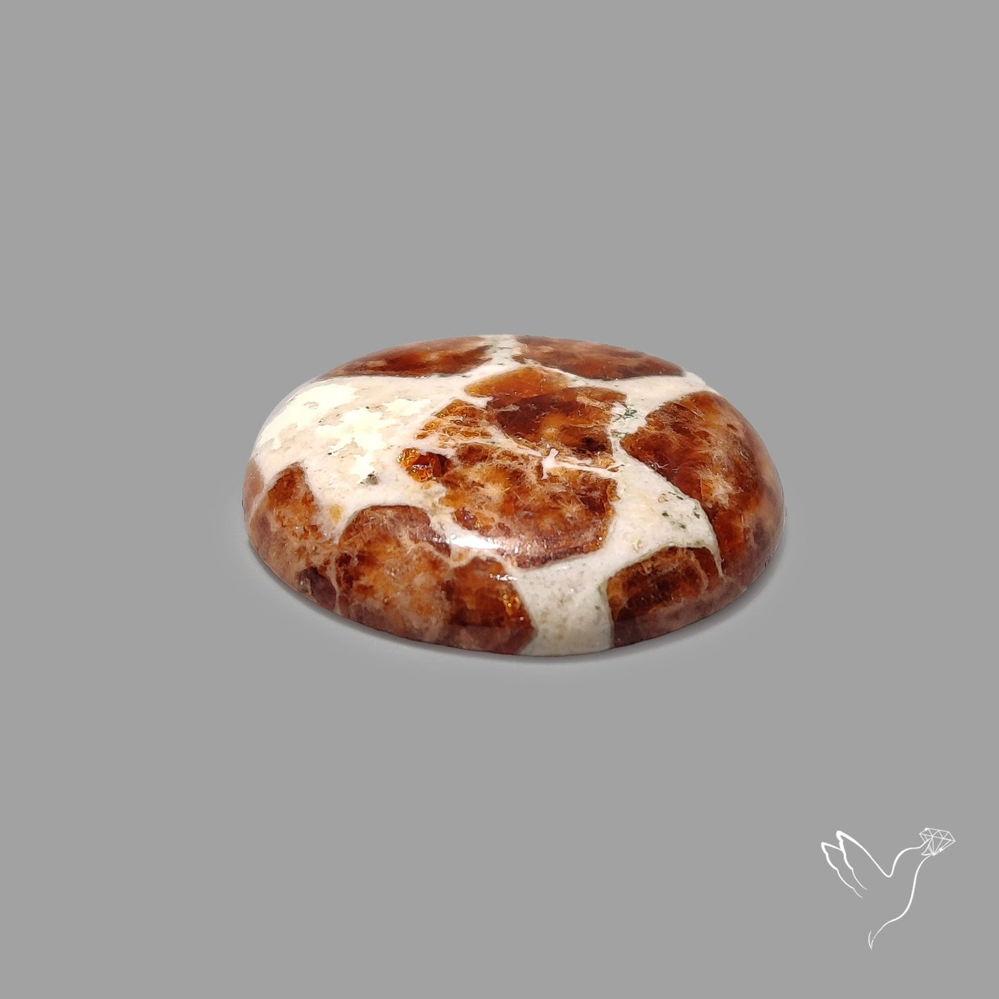 Garnet In Limestone Cabochon