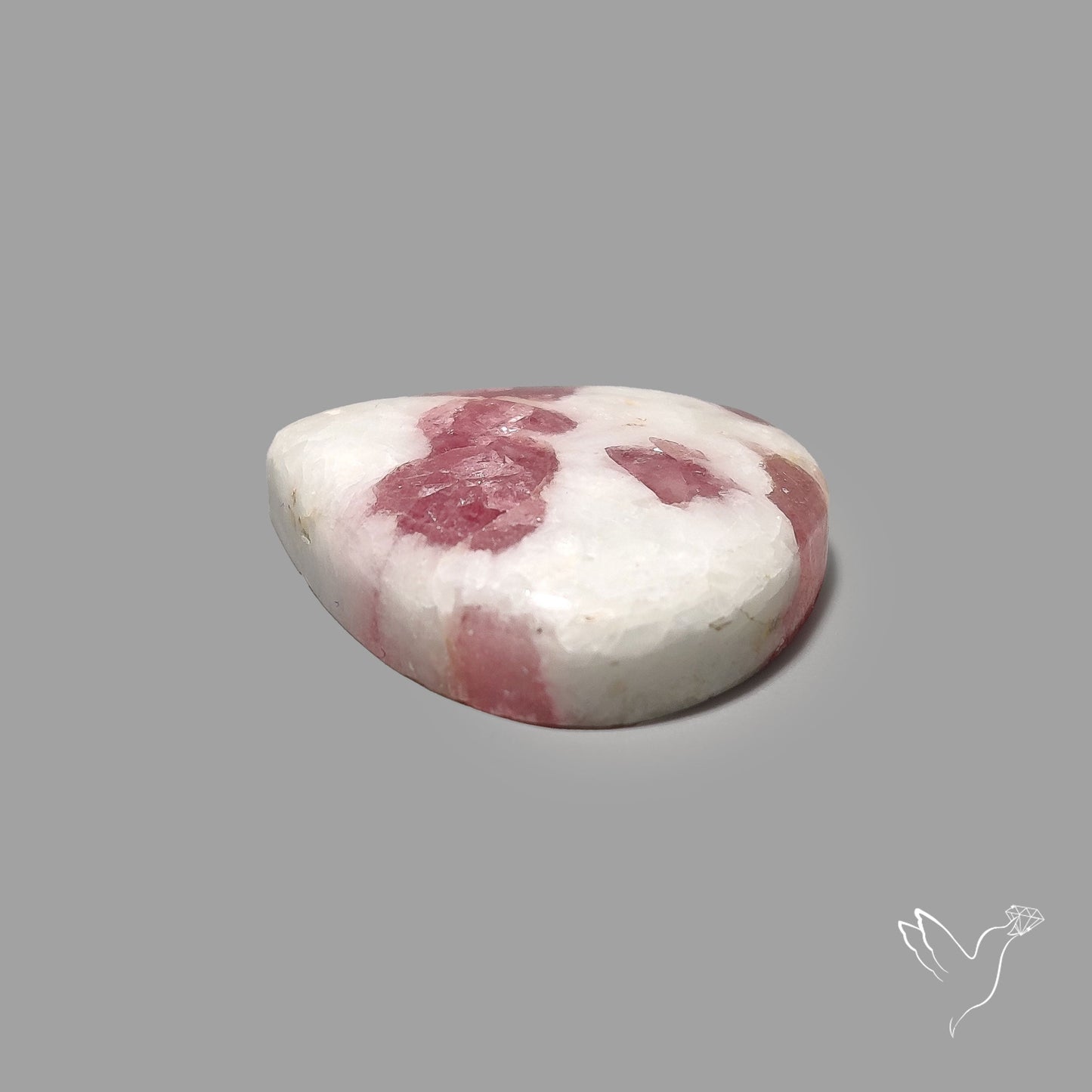 Pink Tourmaline In Quartz Cabochon