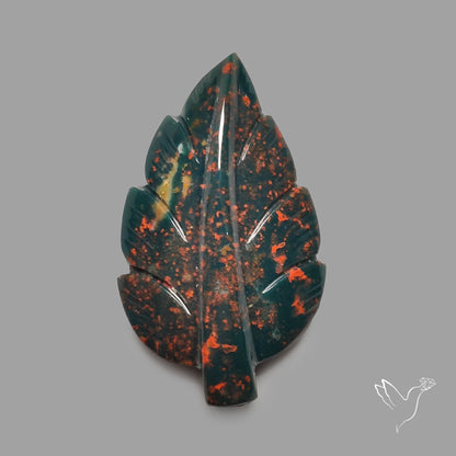 Bloodstone Leaf Carving