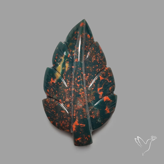 Bloodstone Leaf Carving