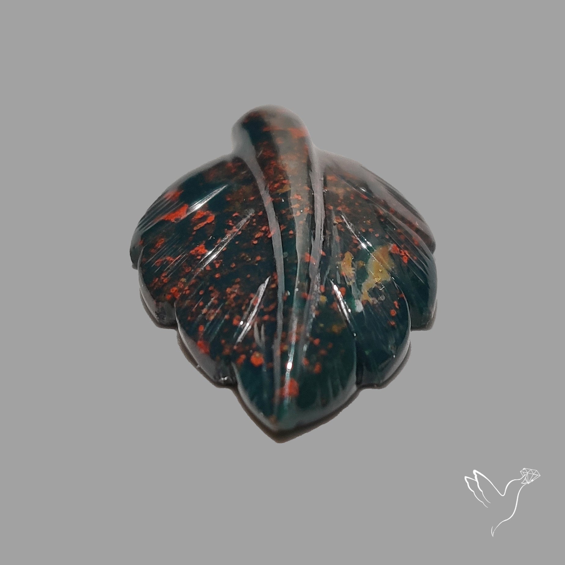 Bloodstone Leaf Carving