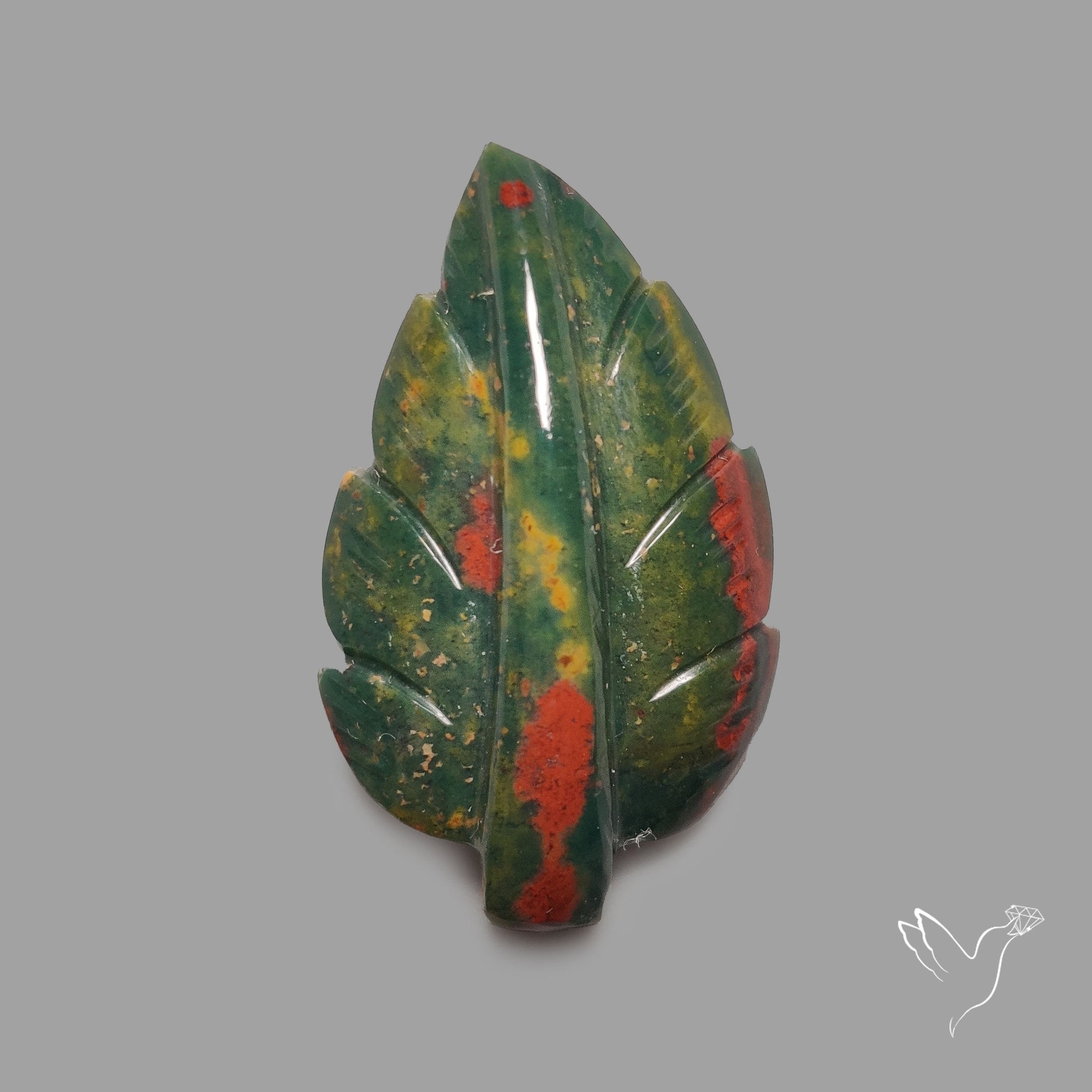 Bloodstone Leaf Carving