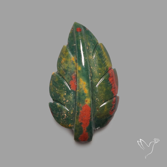 Bloodstone Leaf Carving