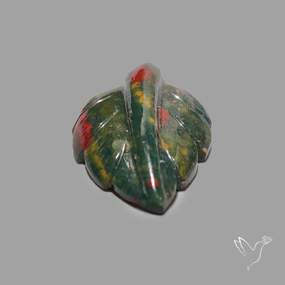 Bloodstone Leaf Carving