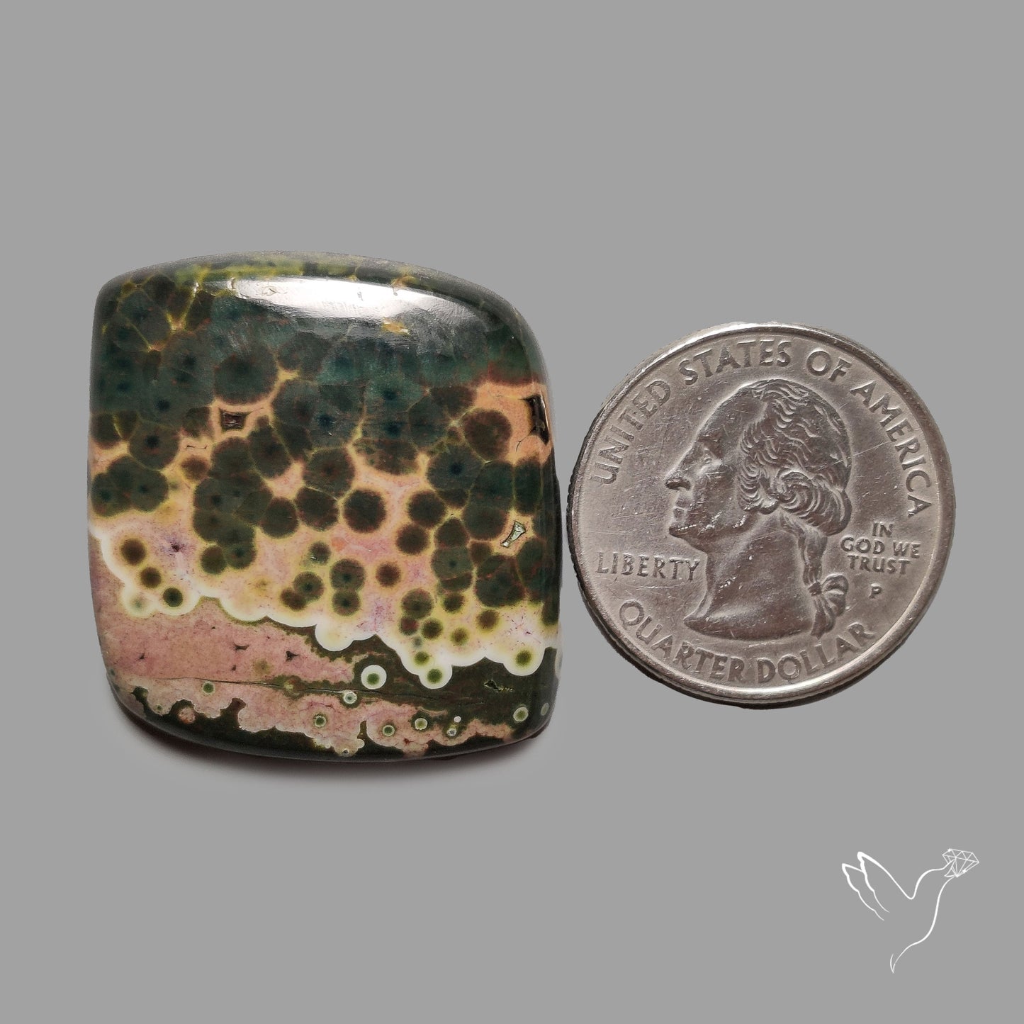 Orbicular Ocean Jasper Cabochon