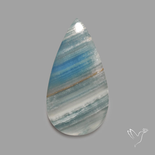 Aquatine Lemurian Calcite Cabochon