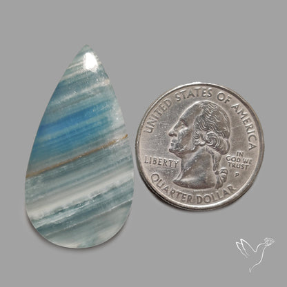 Aquatine Lemurian Calcite Cabochon