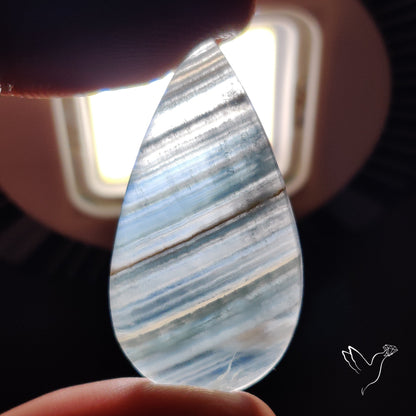 Aquatine Lemurian Calcite Cabochon