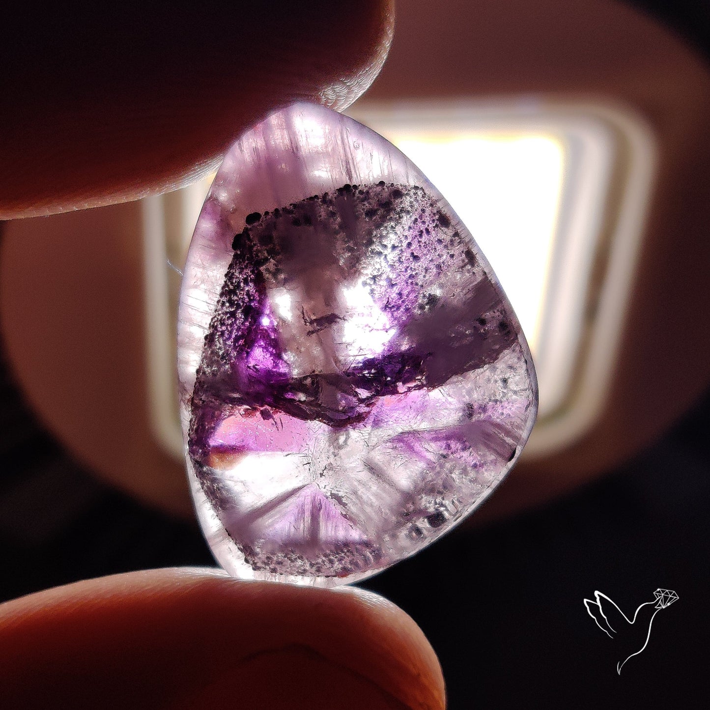 Super Seven Trapiche Amethyst Cabochon