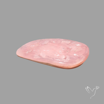 Rose Quartz Mughal Carving