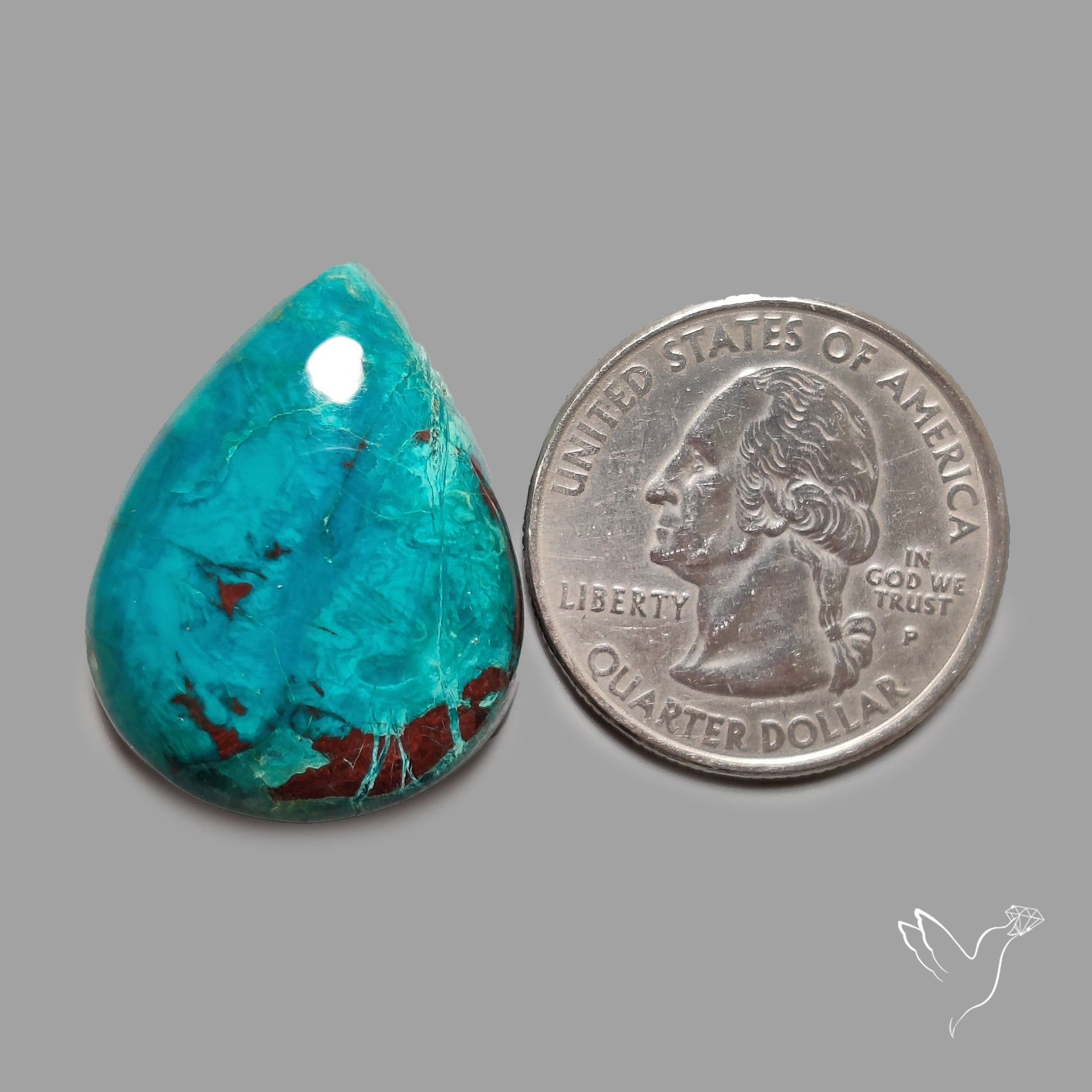 High Dome Chrysocolla Cabochon
