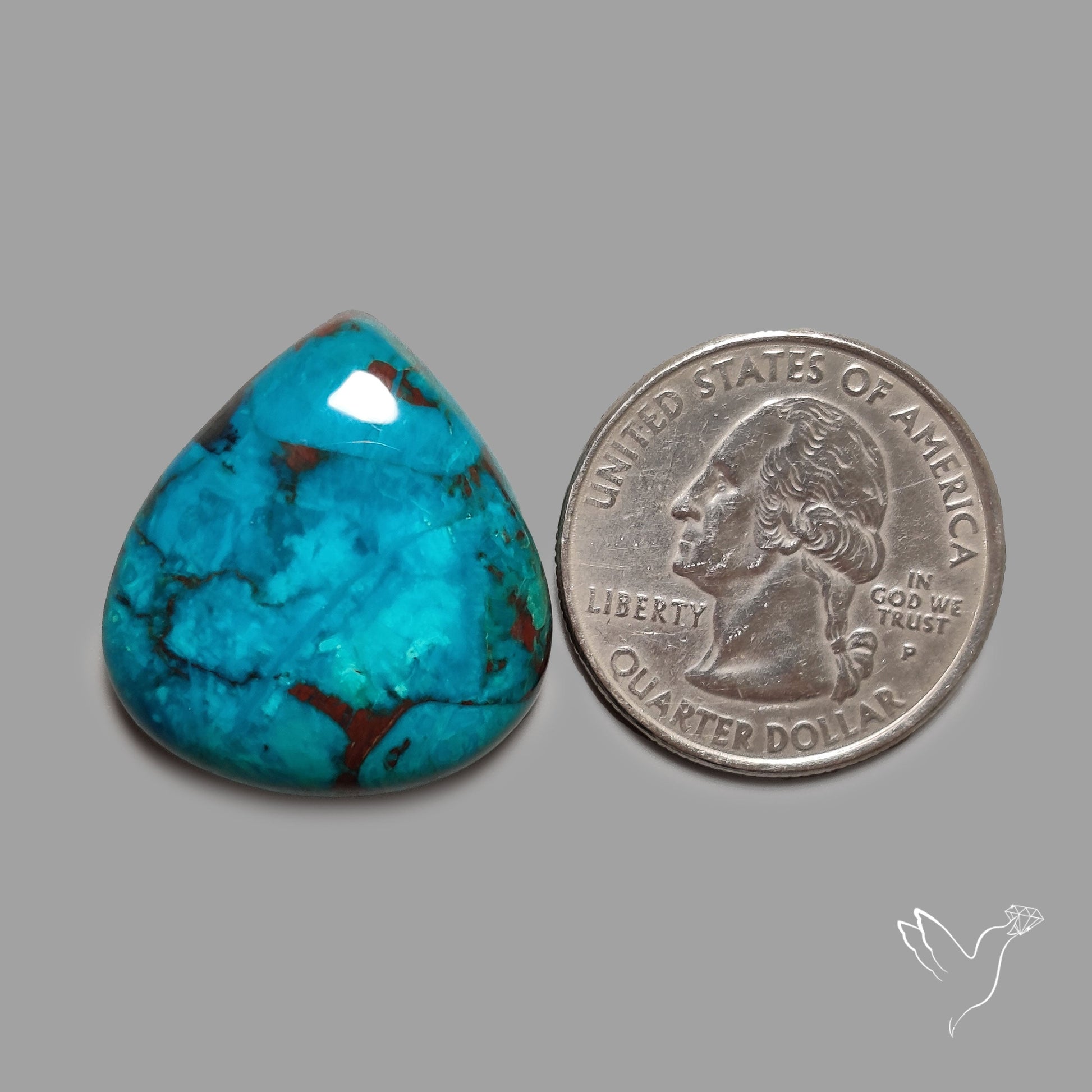 High Dome Chrysocolla Cabochon
