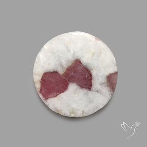 Pink Tourmaline In Quartz Cabochon