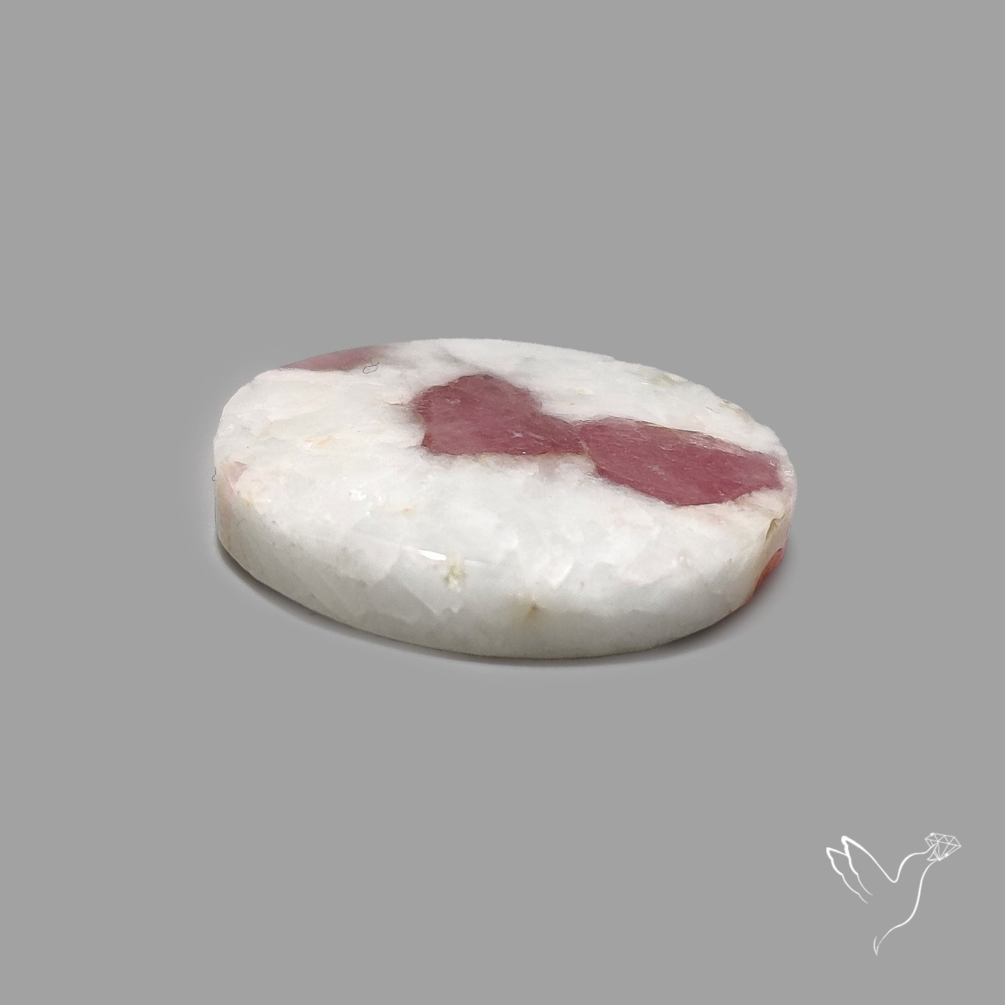 Pink Tourmaline In Quartz Cabochon