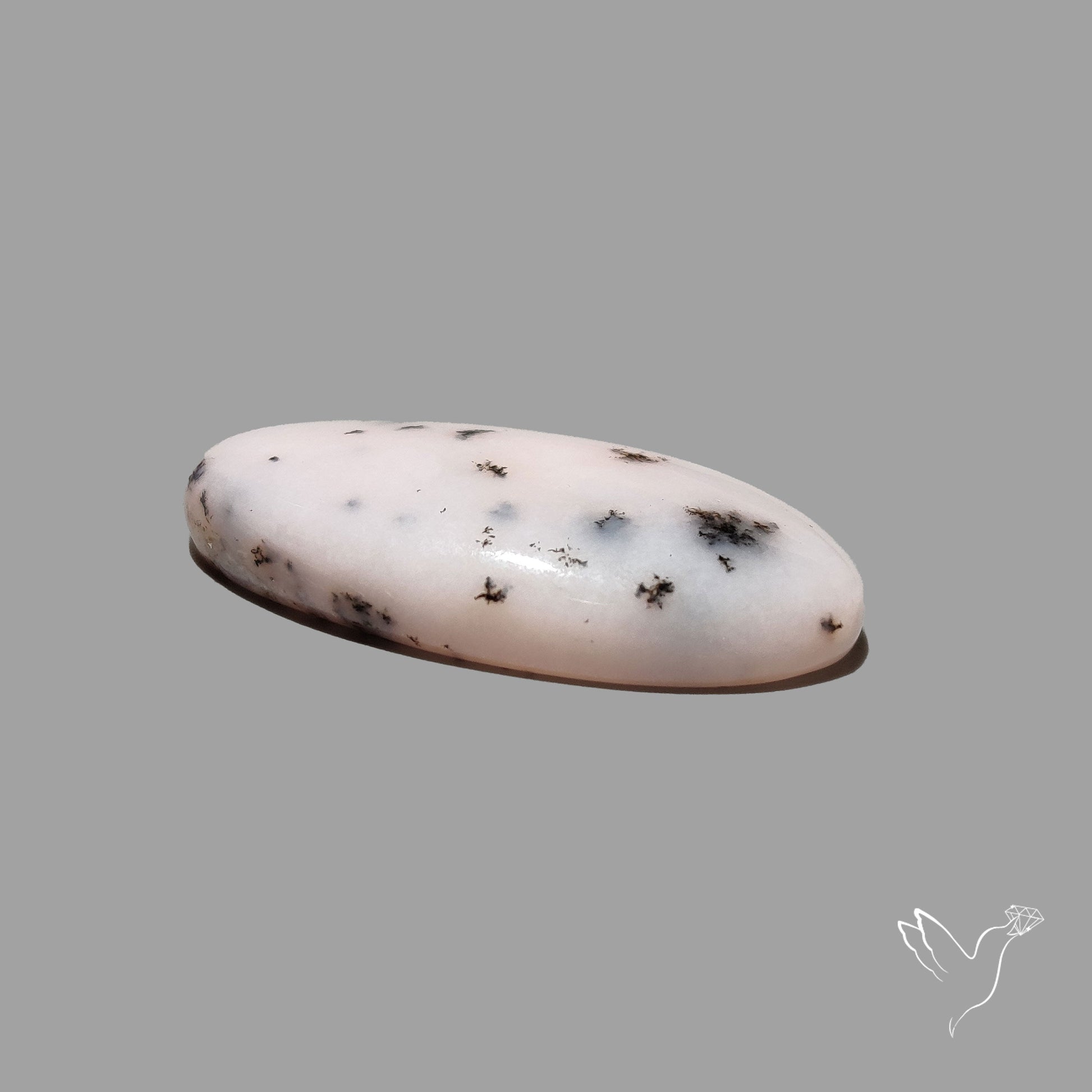 Pink Dendritic Opal Cabochon