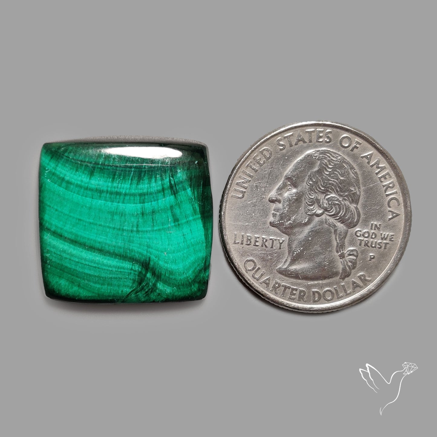 Congo Malachite wiht Chattoyancy Cabochon