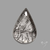 Black Tourmalinated Quartz Cabochon