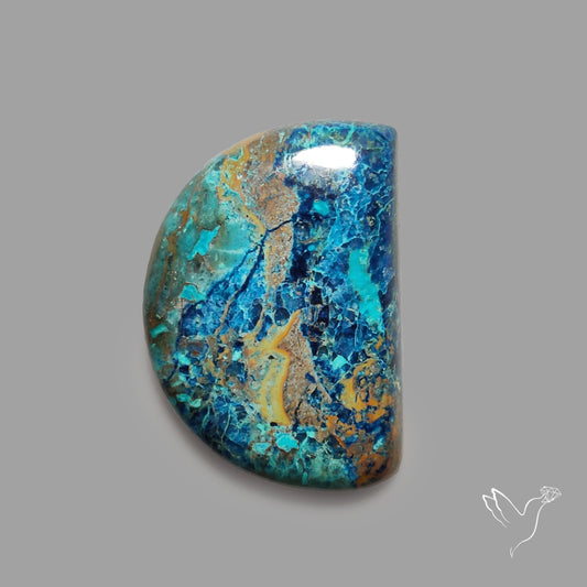 Azurite Shattuckite Cabochon