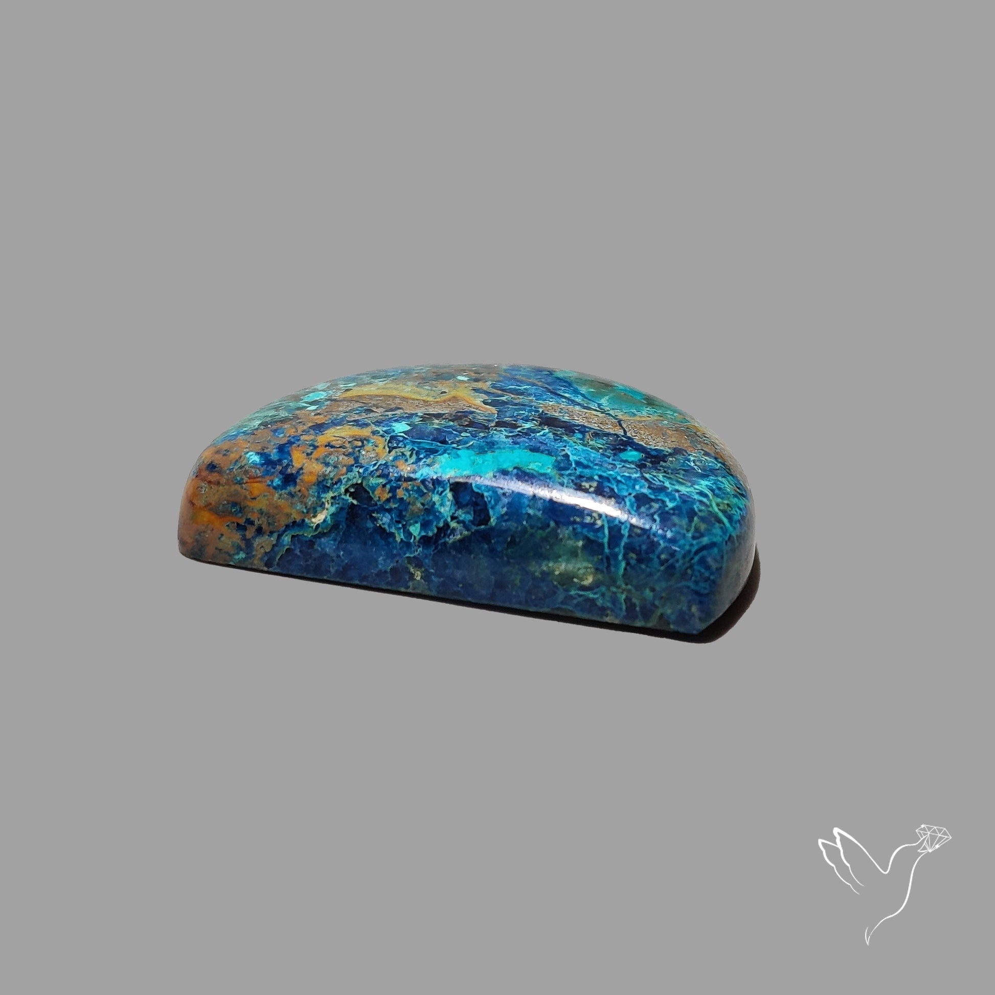 Azurite Shattuckite Cabochon