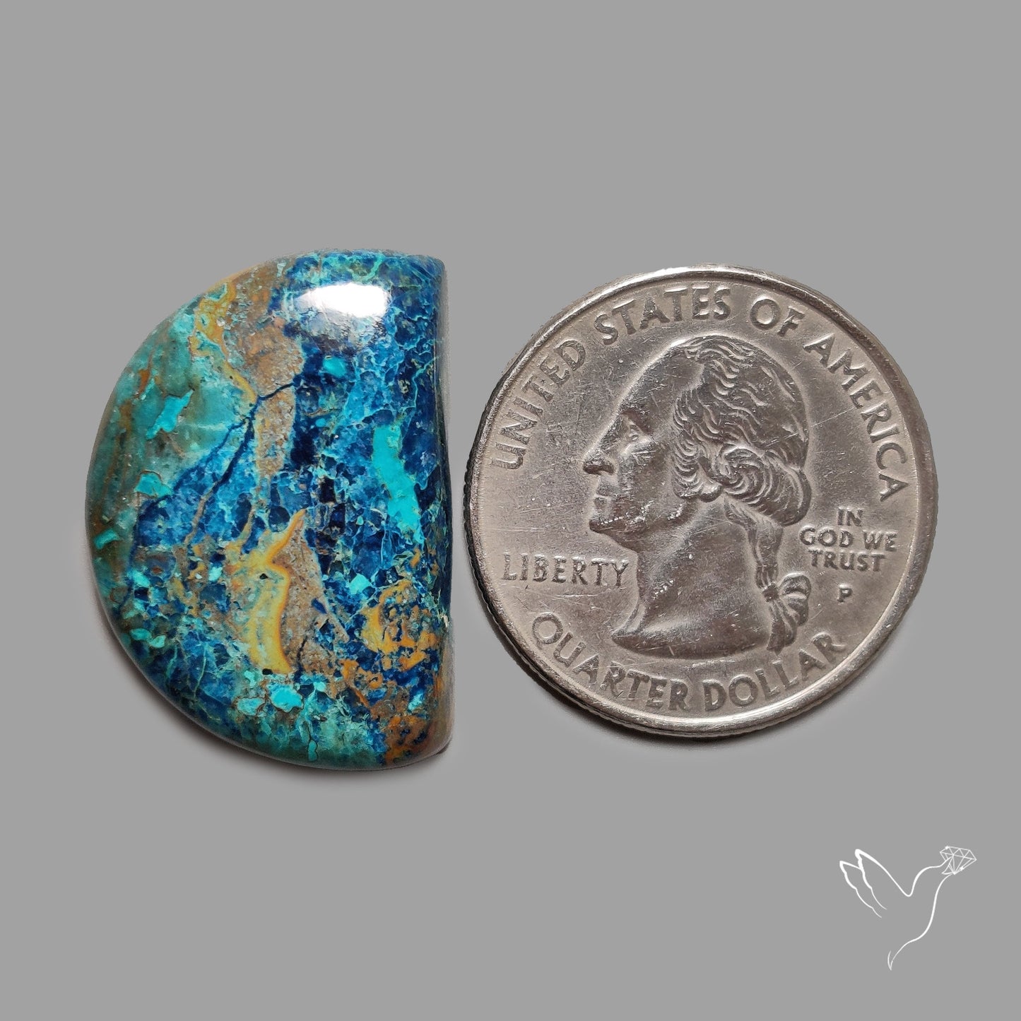 Azurite Shattuckite Cabochon