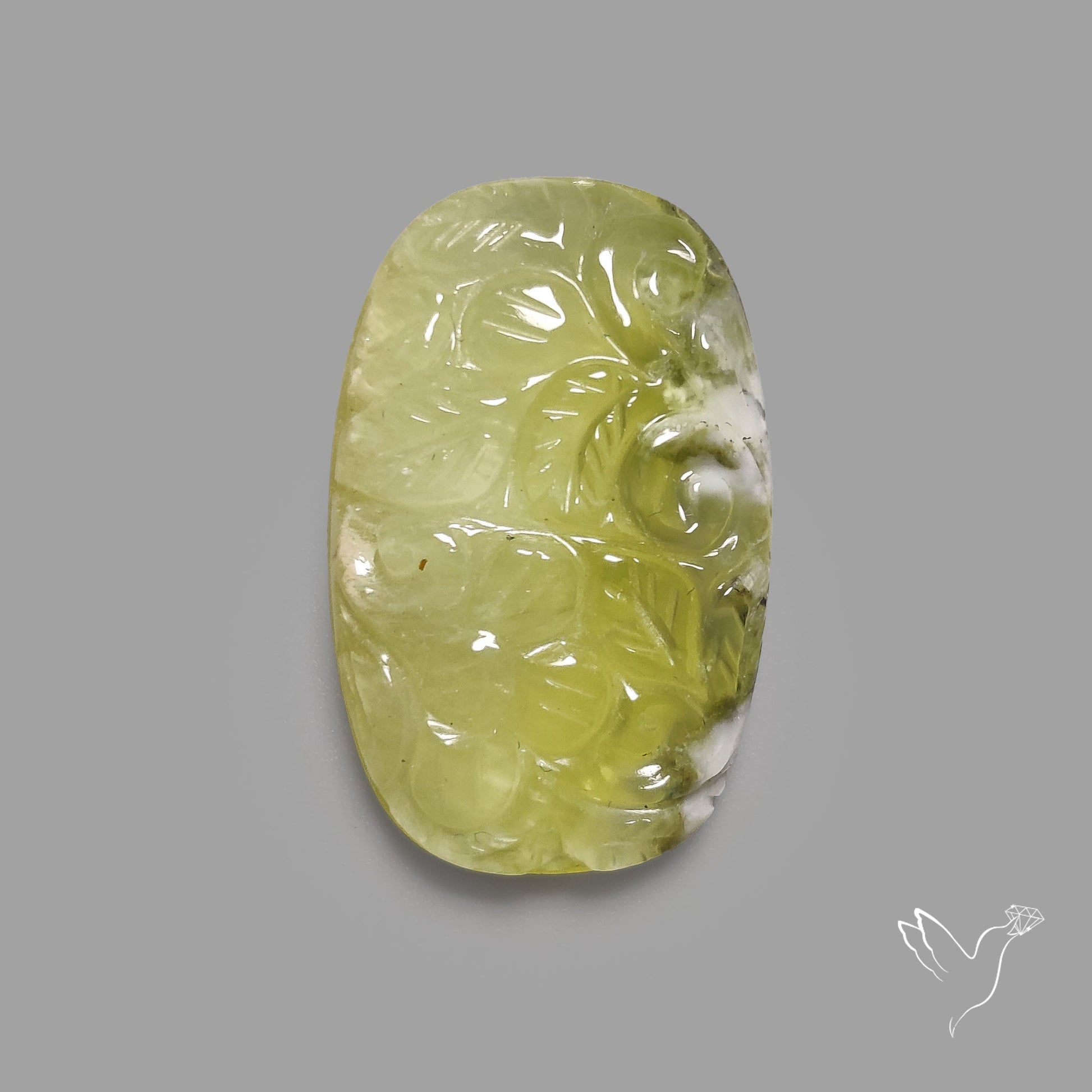 African Prehnite Mughal Carving