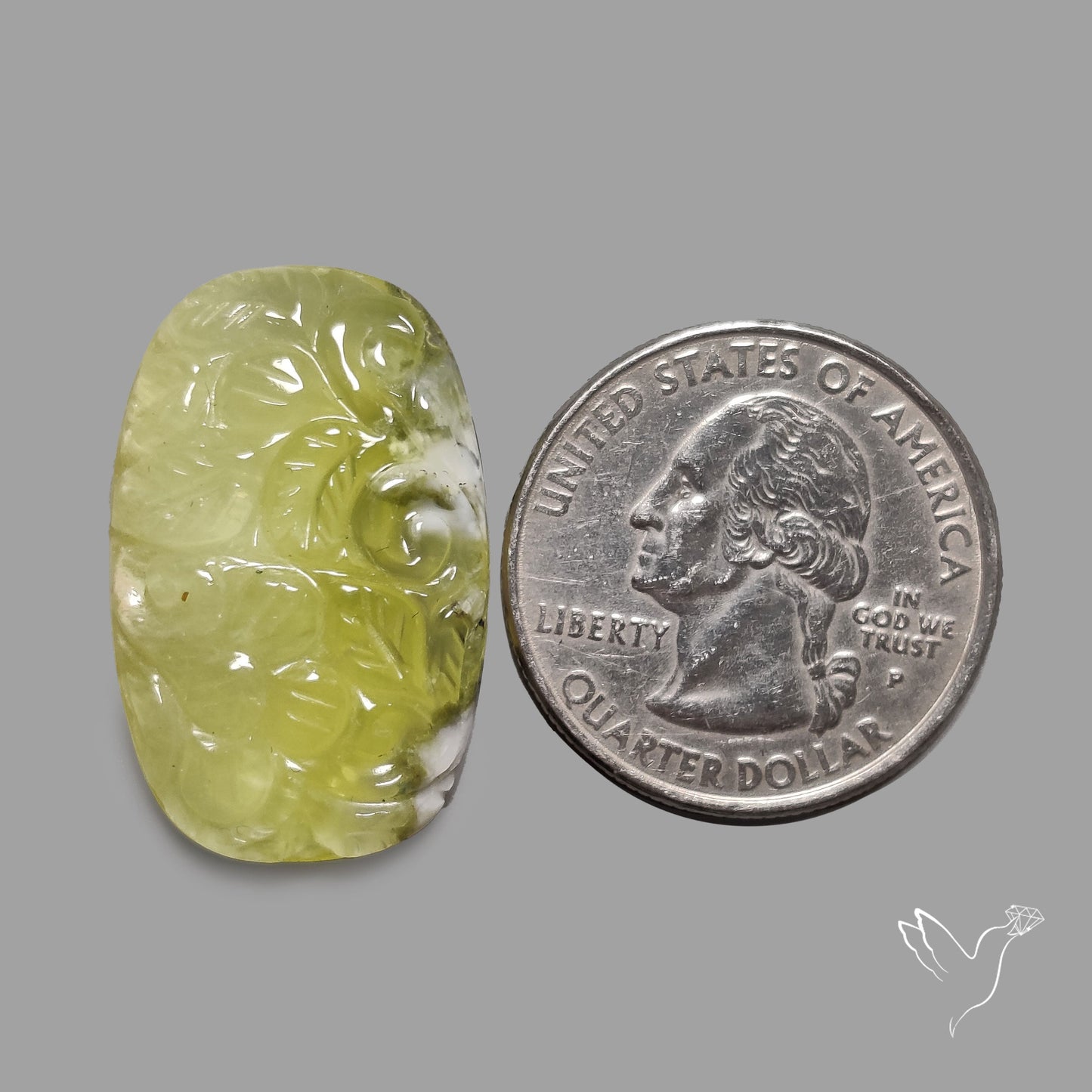 African Prehnite Mughal Carving