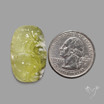 African Prehnite Mughal Carving