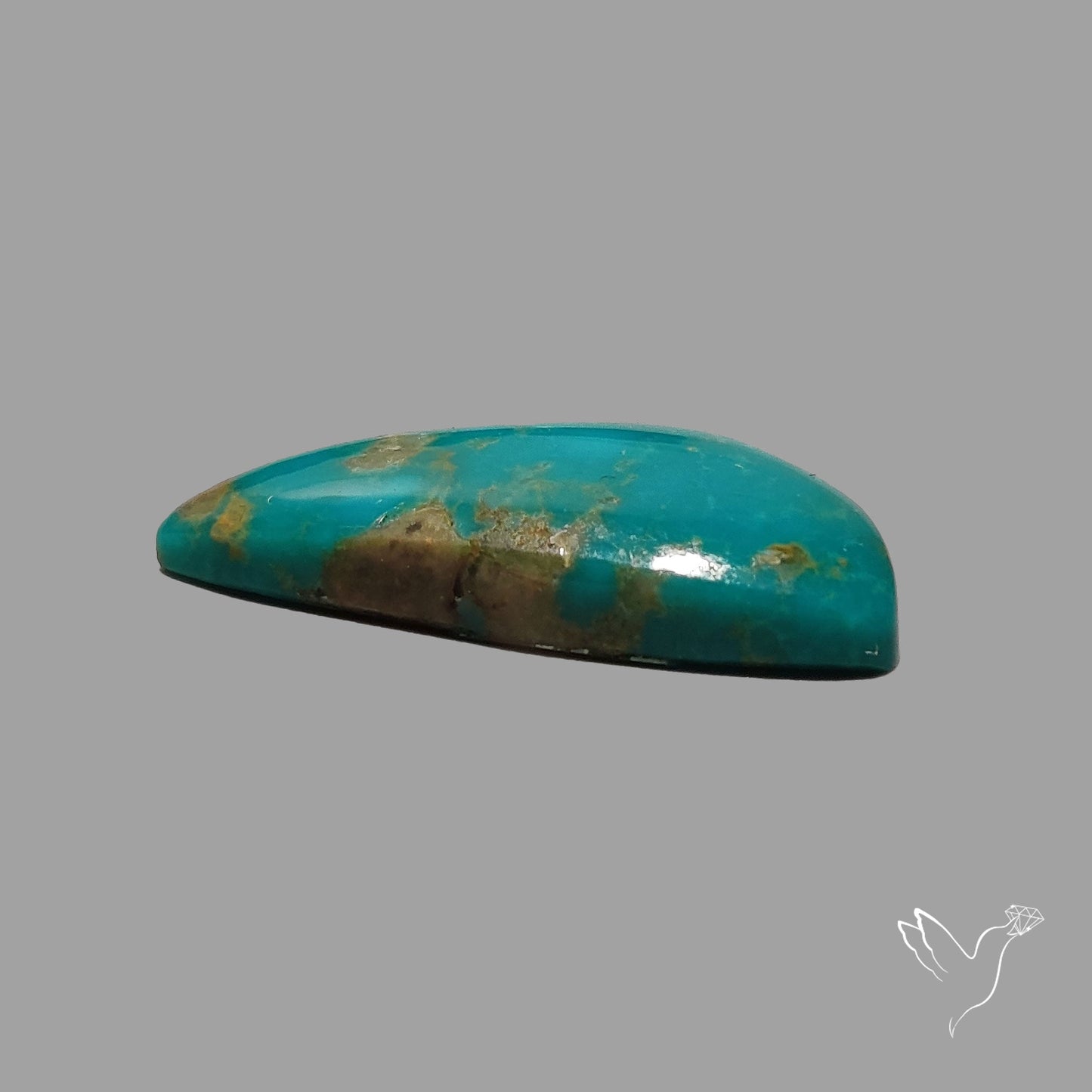 Rare Arizona Patogonia Turquoise Cabochon Deep Blue