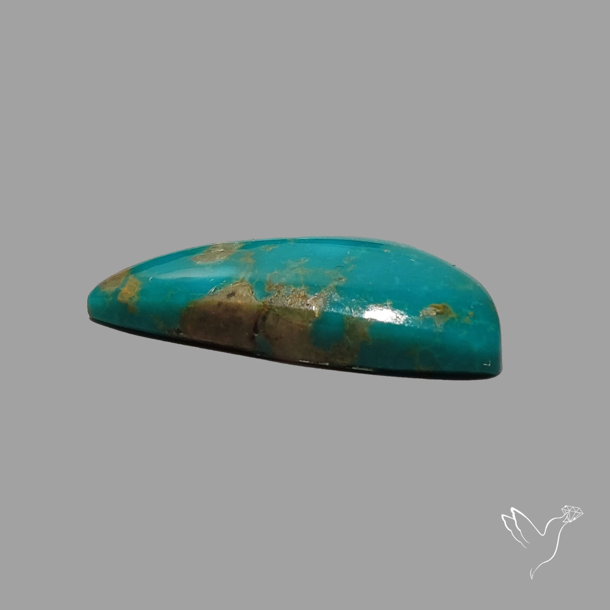 Rare Arizona Patogonia Turquoise Cabochon Deep Blue