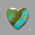 Rare Arizona Patogonia Turquoise Heart Cabochon Carving