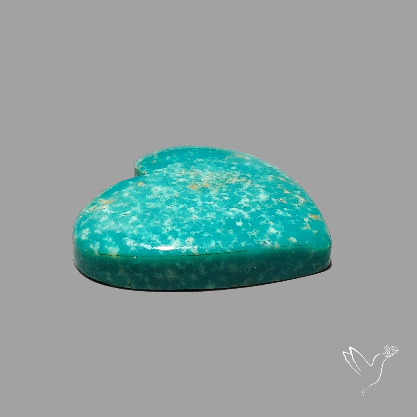 Rare Arizona Patogonia Turquoise Heart Cabochon Carving