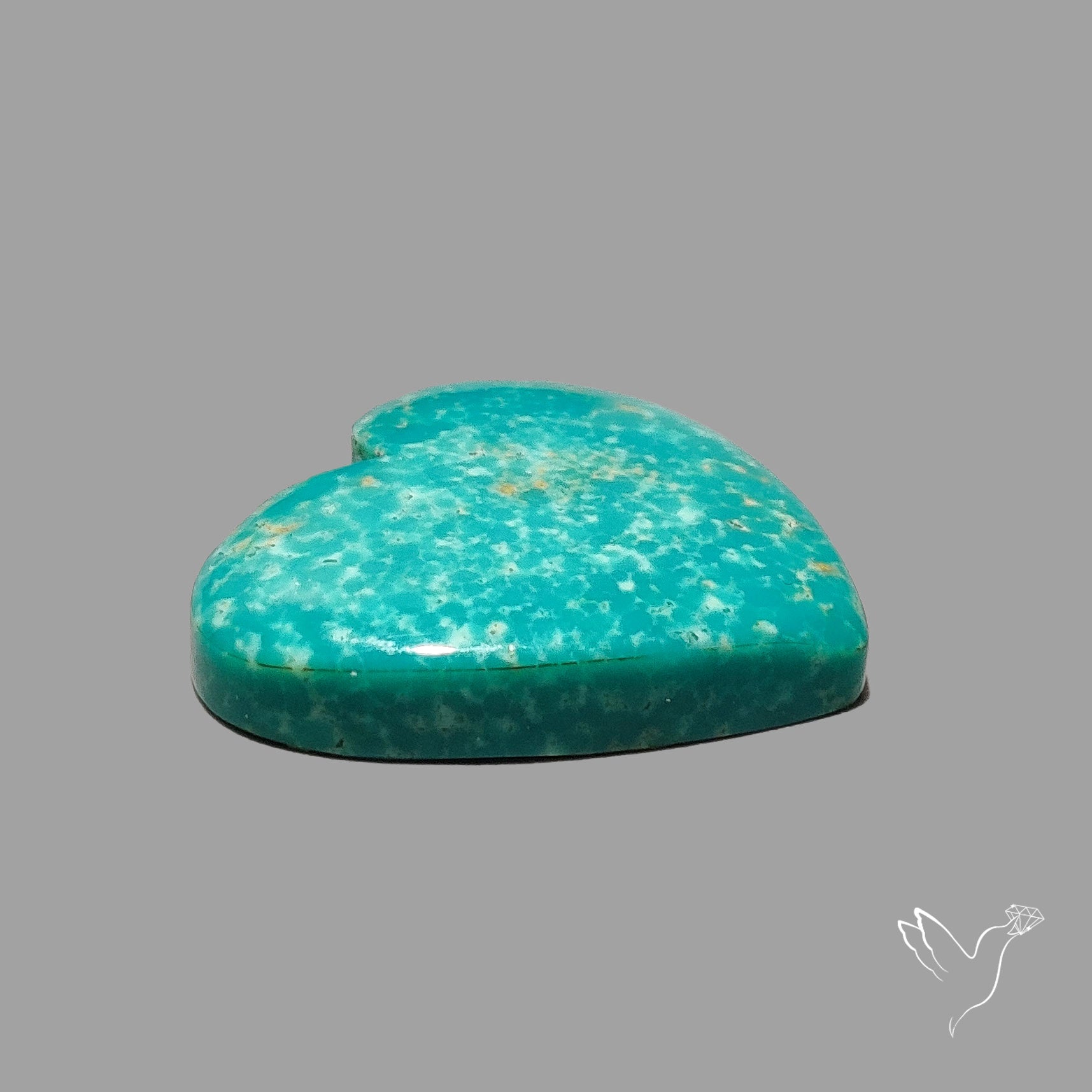 Rare Arizona Patogonia Turquoise Heart Cabochon Carving