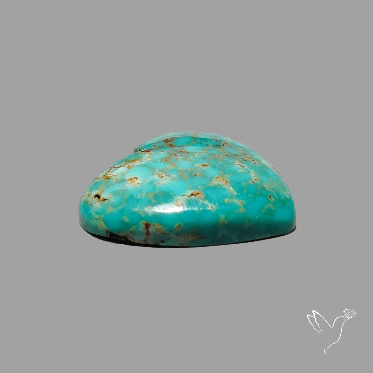 Rare Arizona Patogonia Turquoise Heart Cabochon Carving