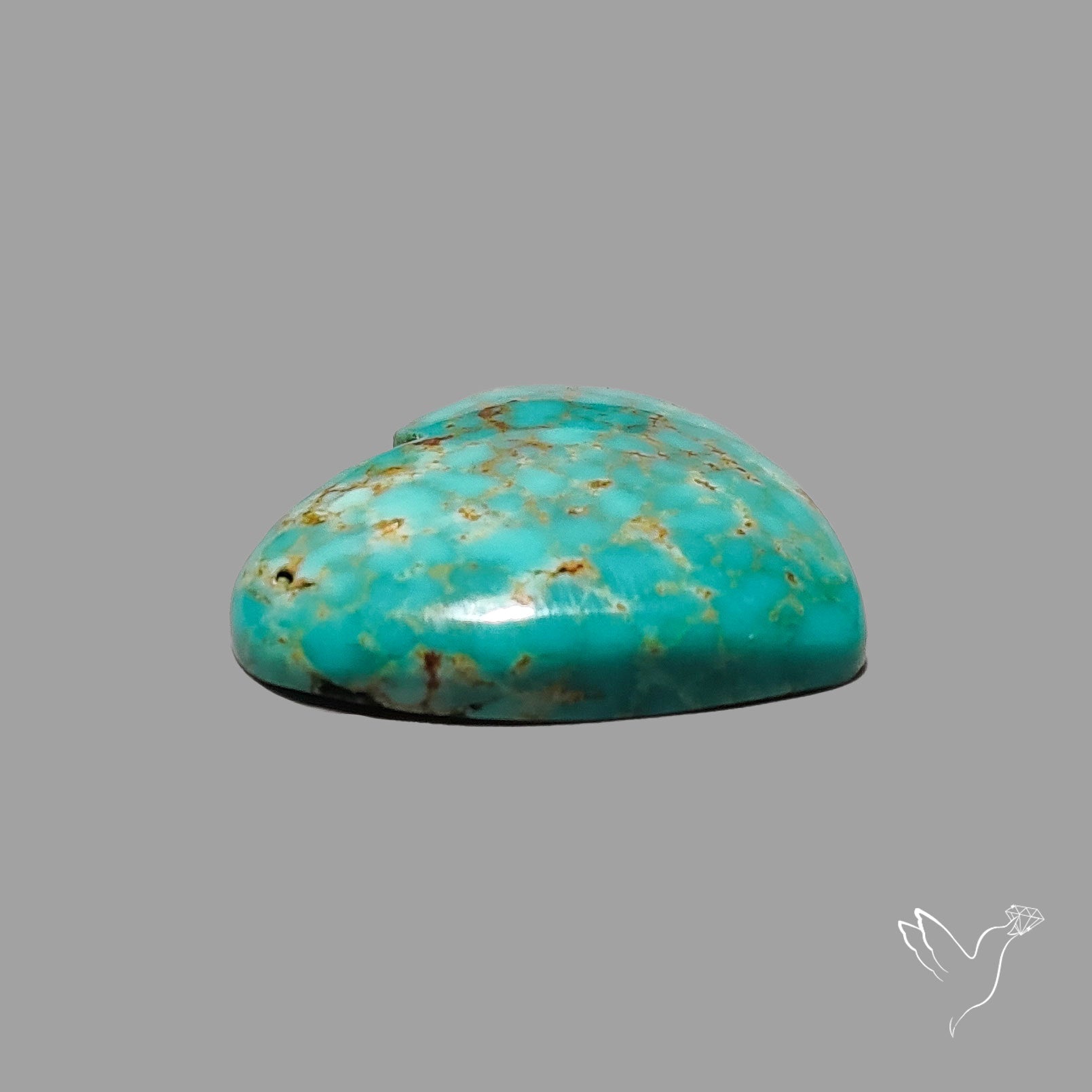 Rare Arizona Patogonia Turquoise Heart Cabochon Carving