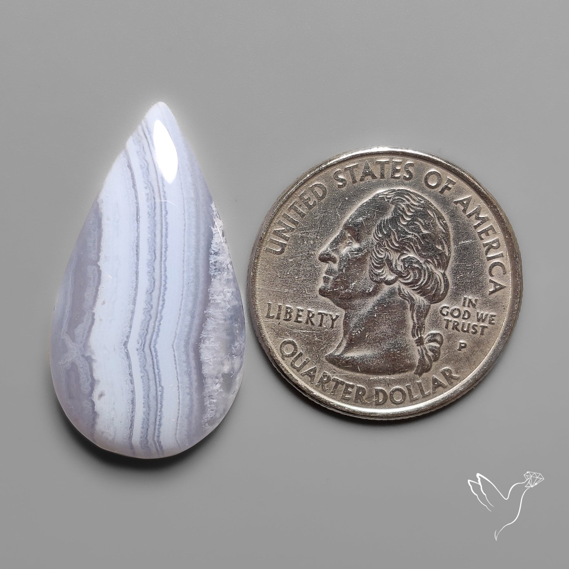 Blue Lace Agate Cabochon