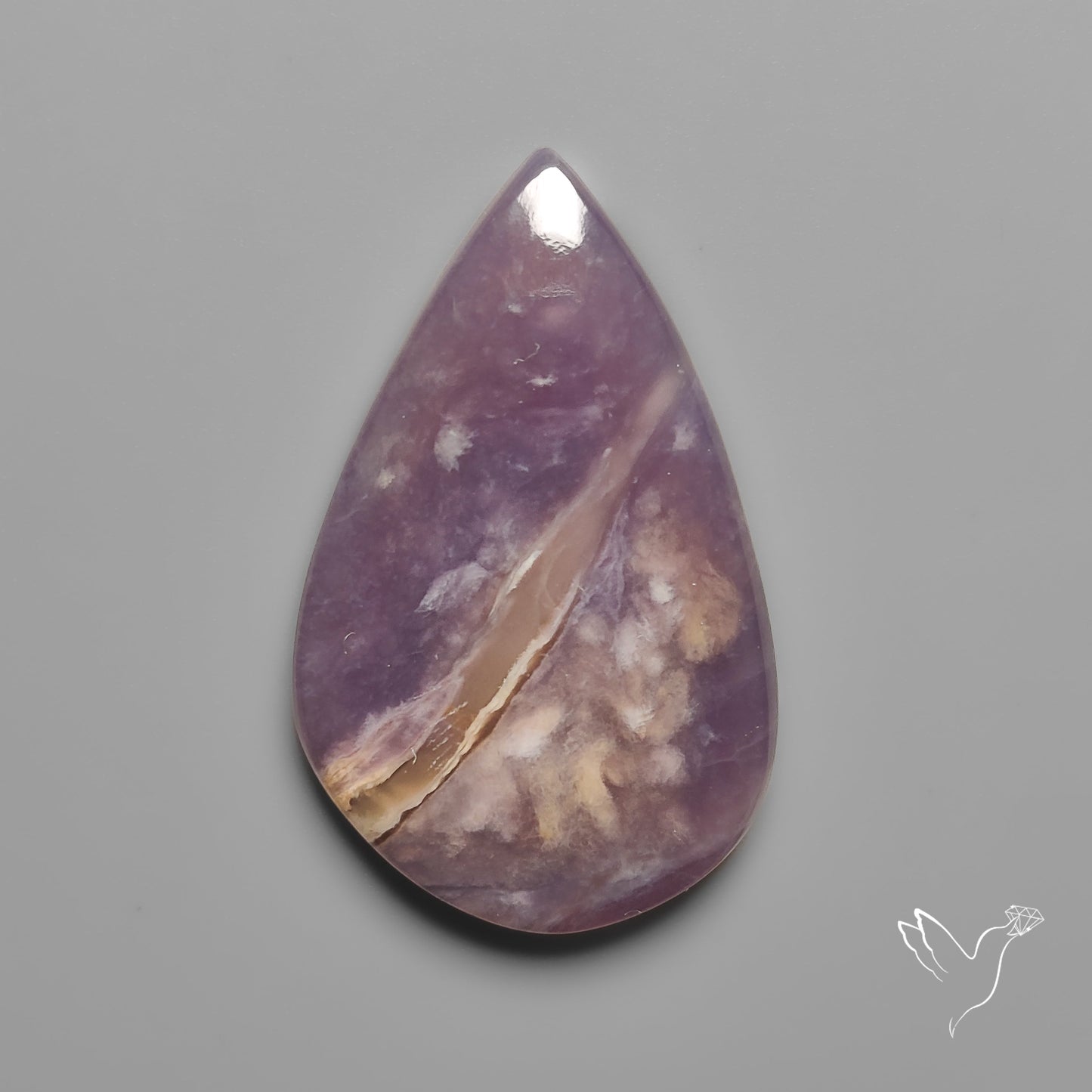 Purple Java Chalcedony Cabochon