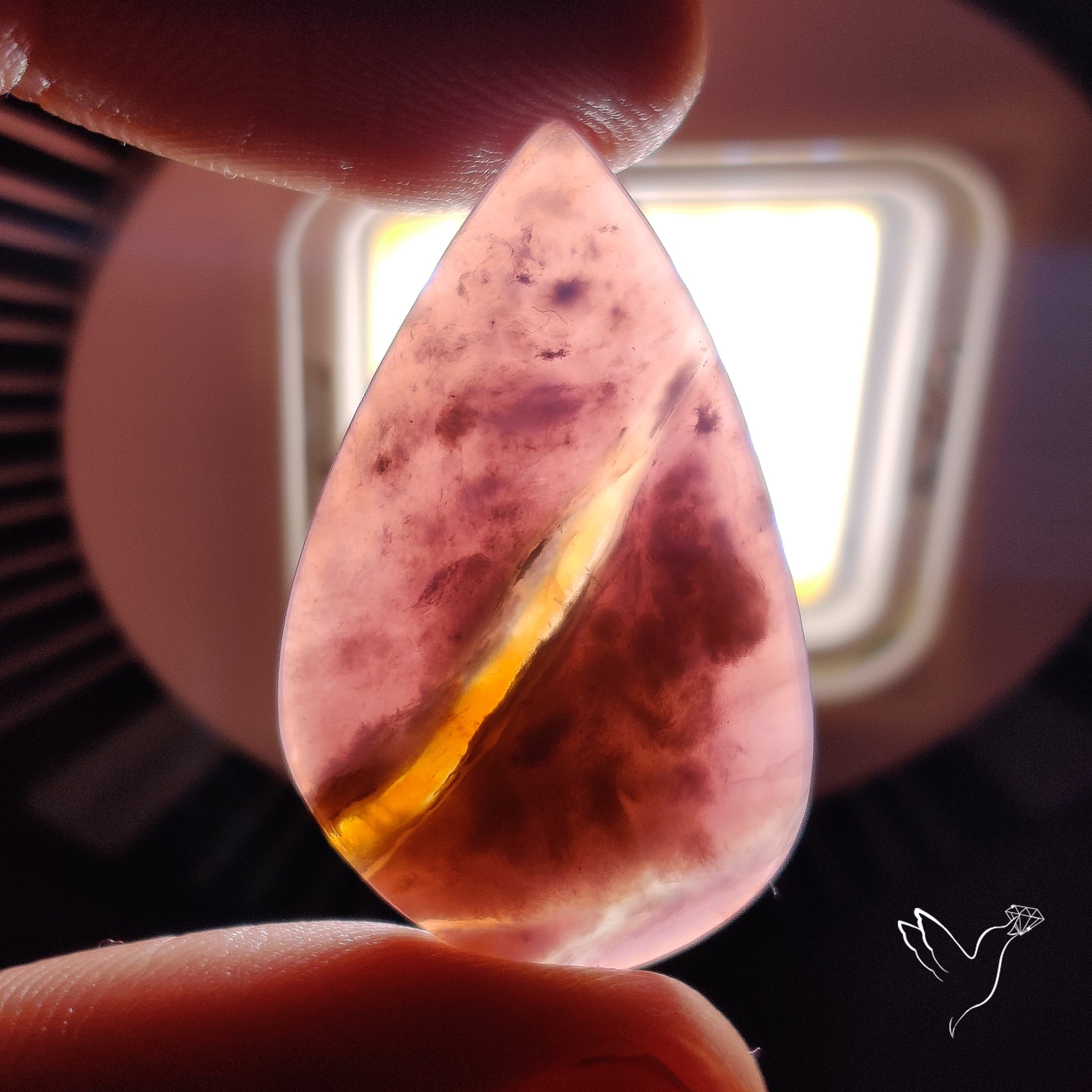 Purple Java Chalcedony Cabochon