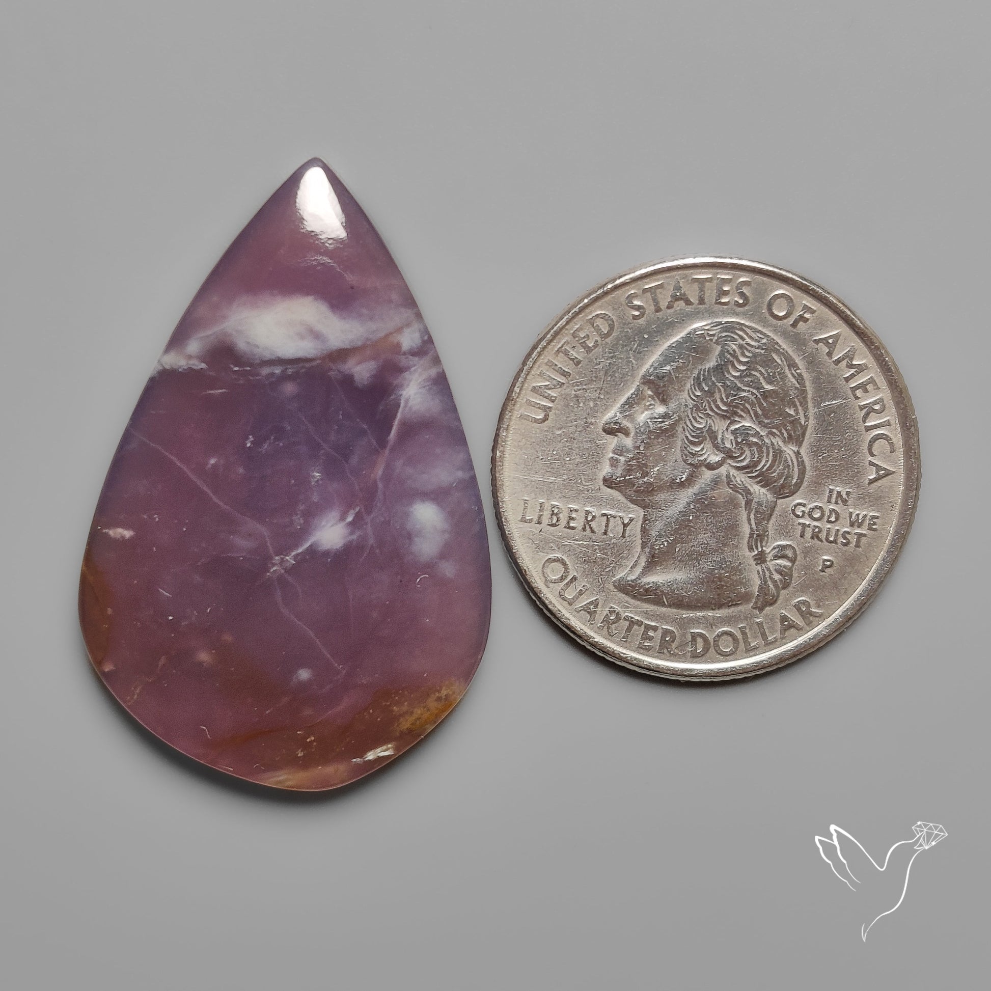 Purple Java Chalcedony Cabochon