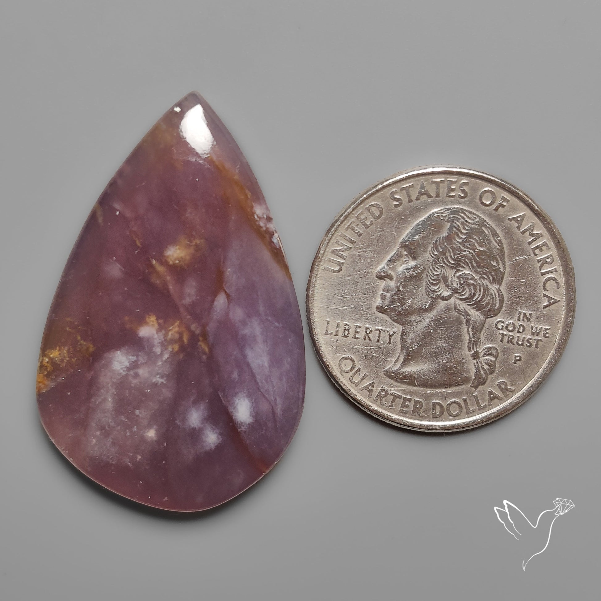 Purple Java Chalcedony Cabochon