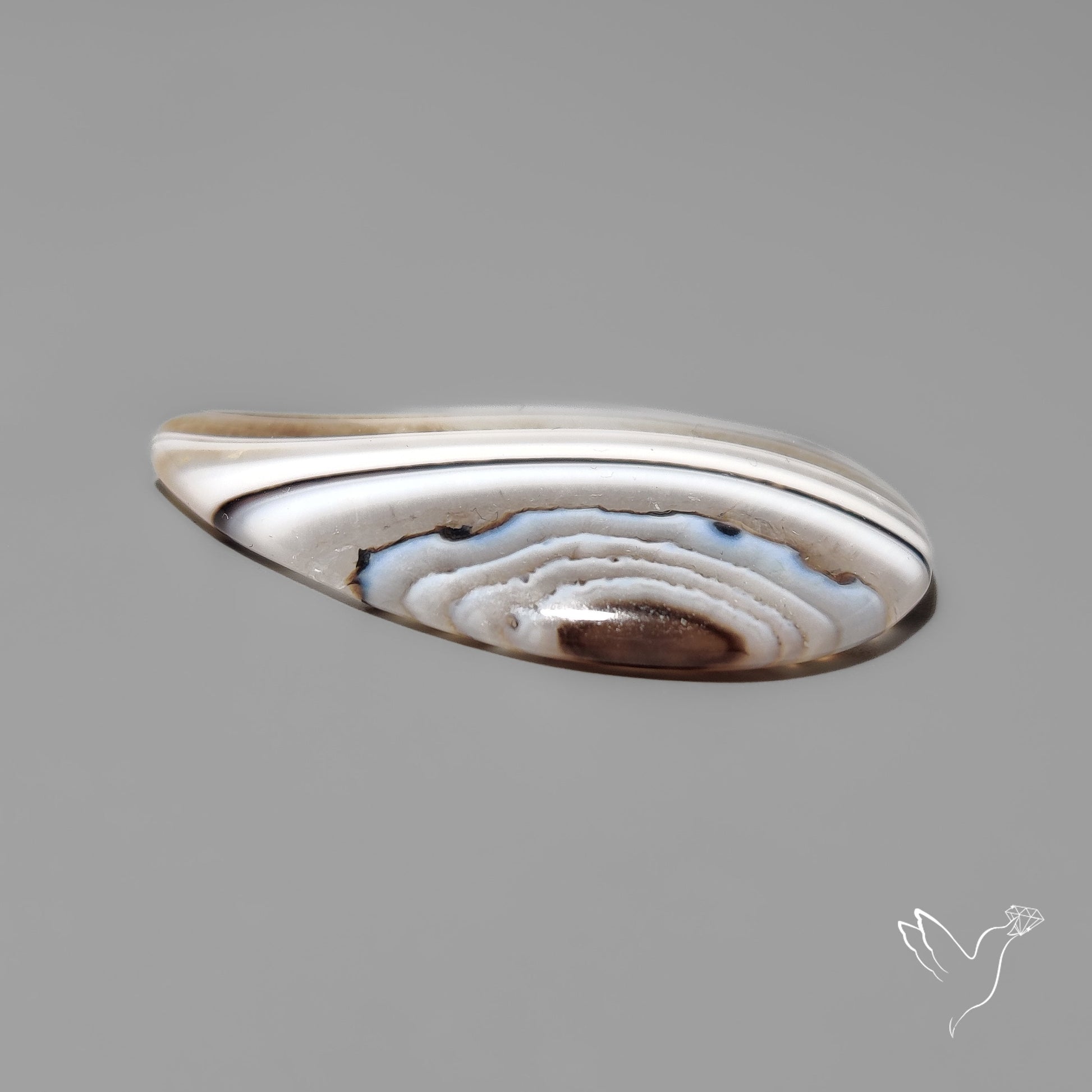 Black Banded Agate Cabochon