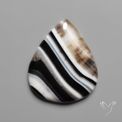 Black Banded Agate Cabochon