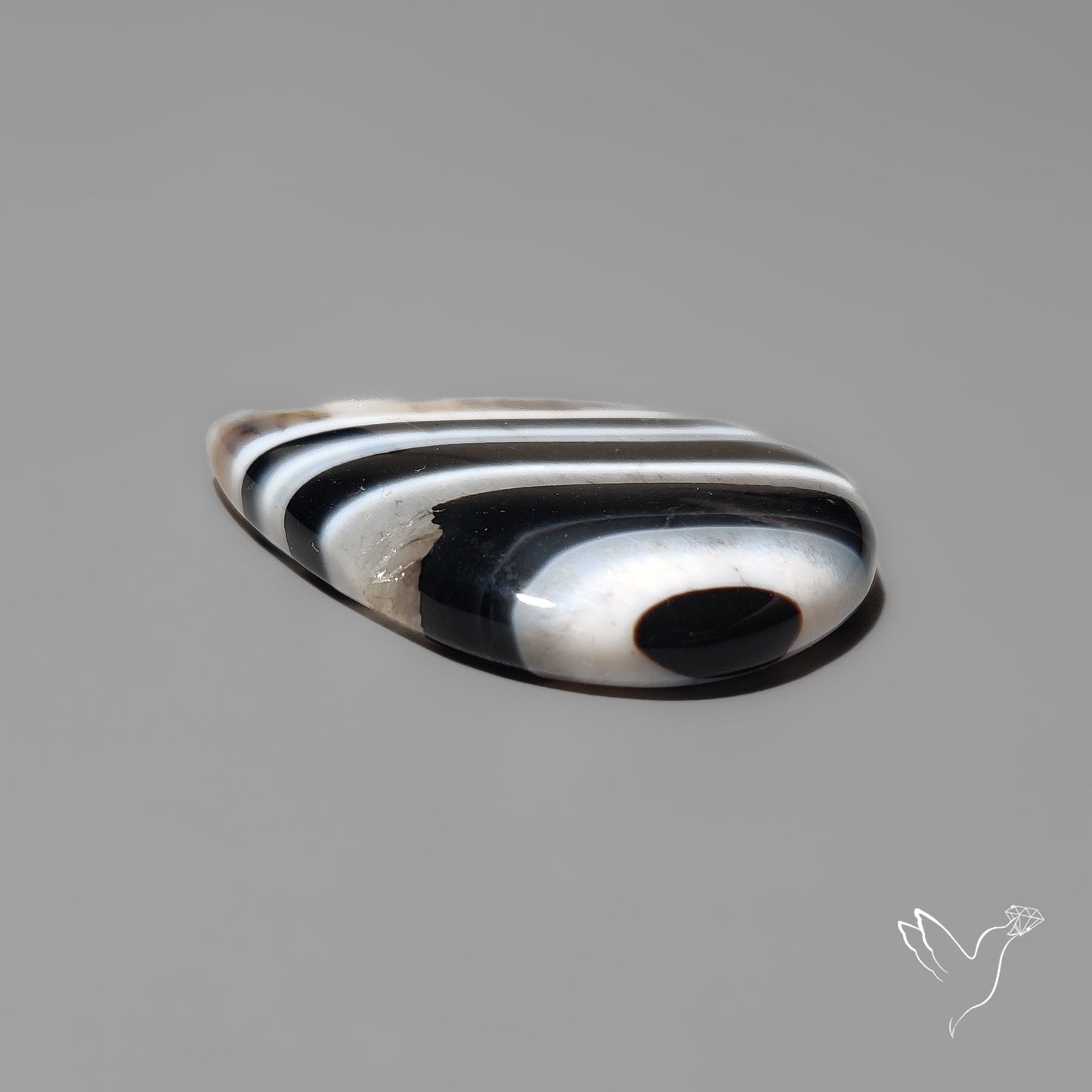 Black Banded Agate Cabochon