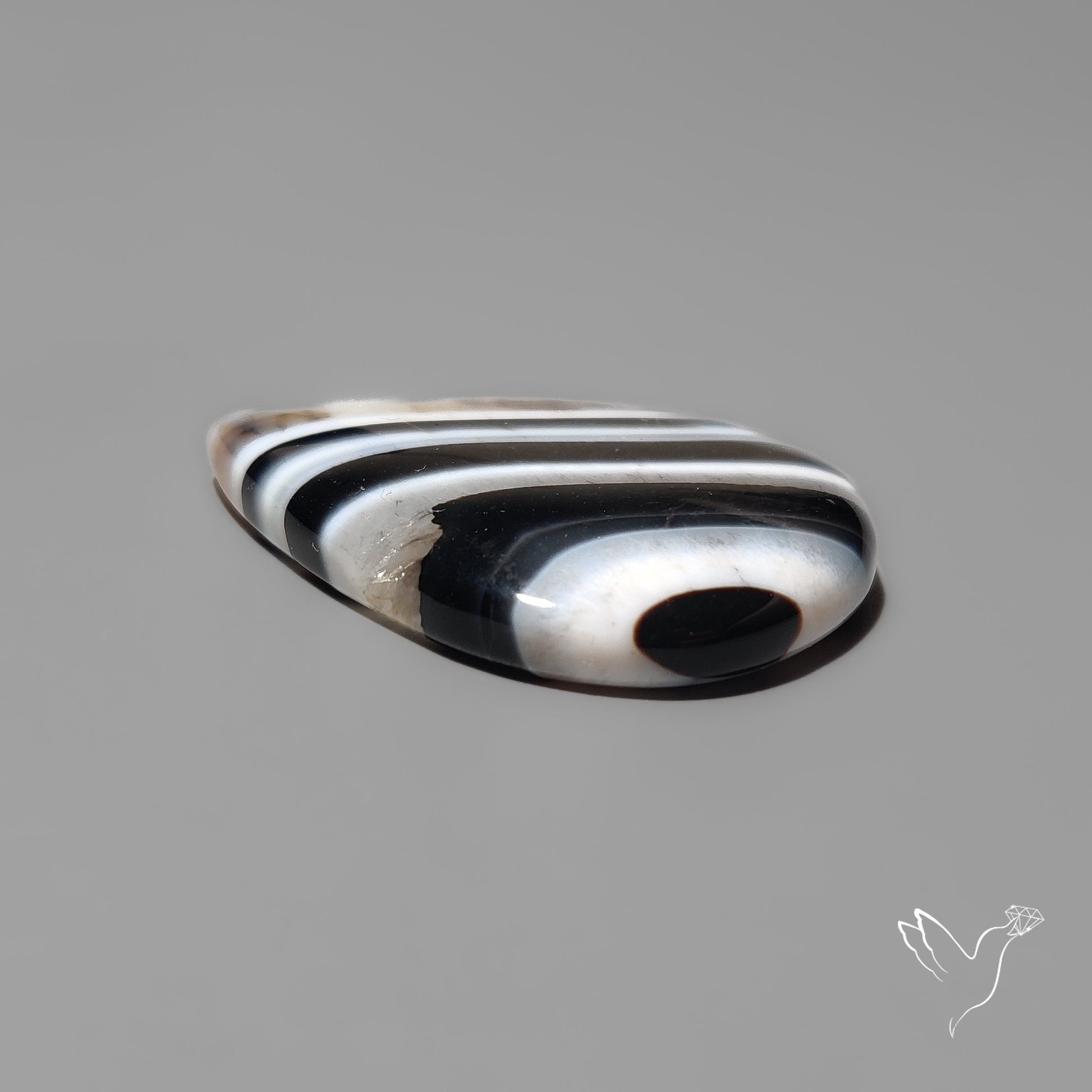Black Banded Agate Cabochon