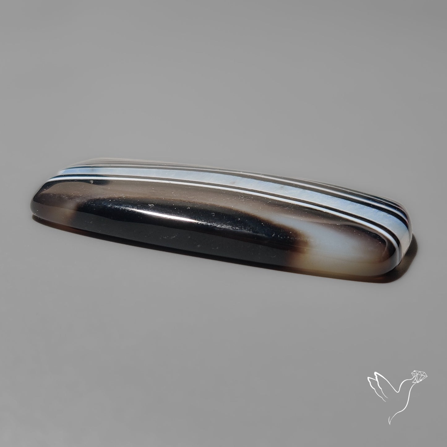 Black Banded Agate Cabochon