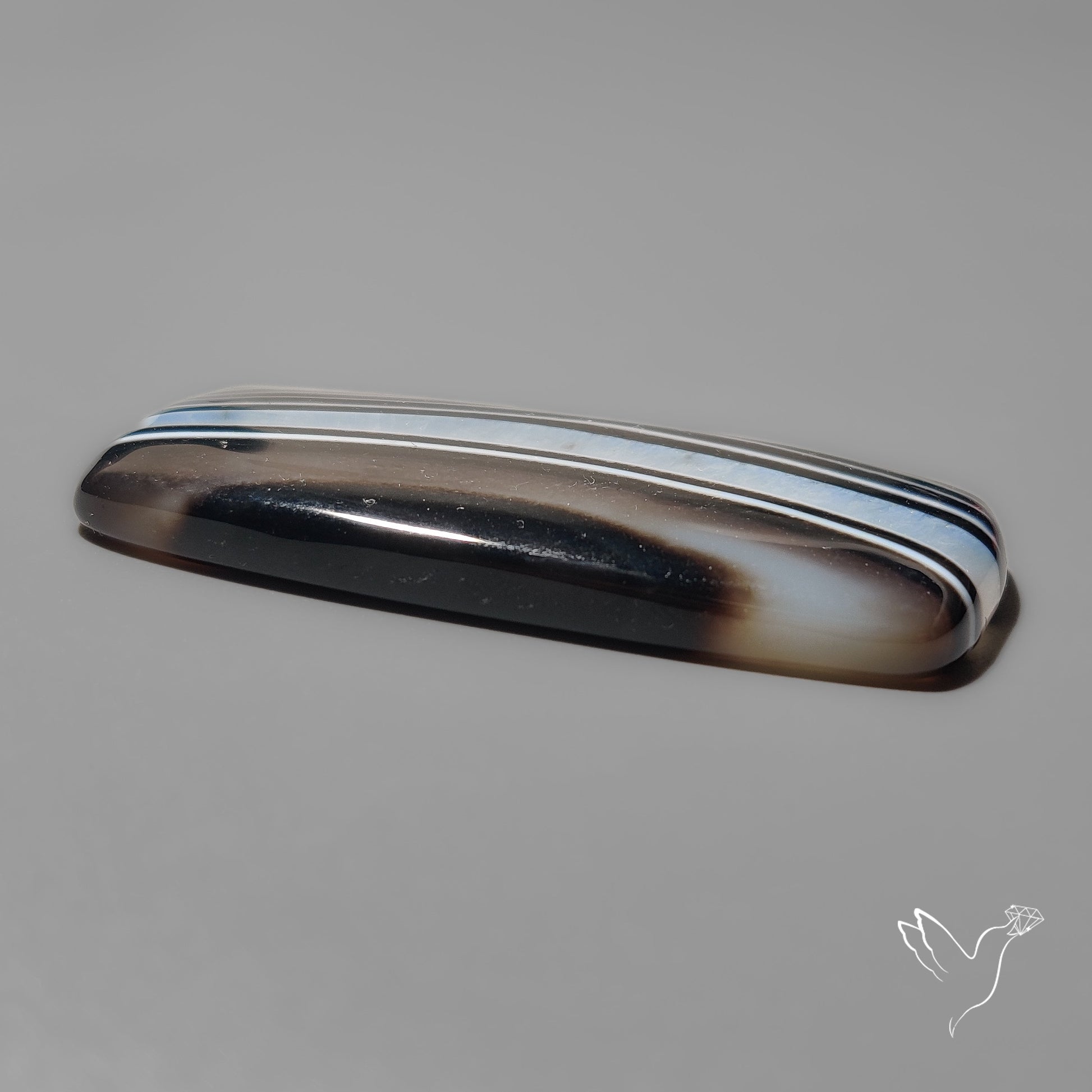 Black Banded Agate Cabochon