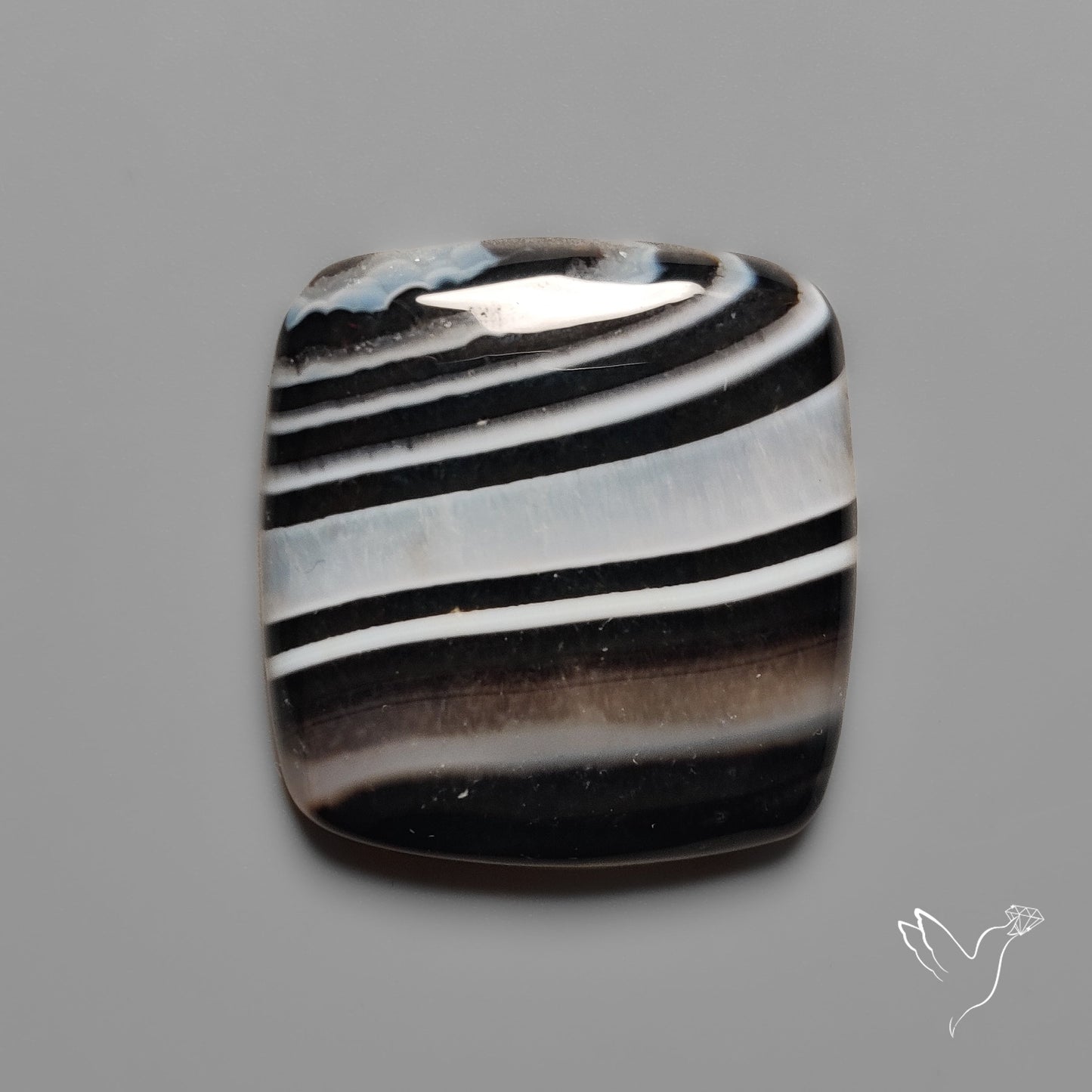 Black Banded Agate Cabochon