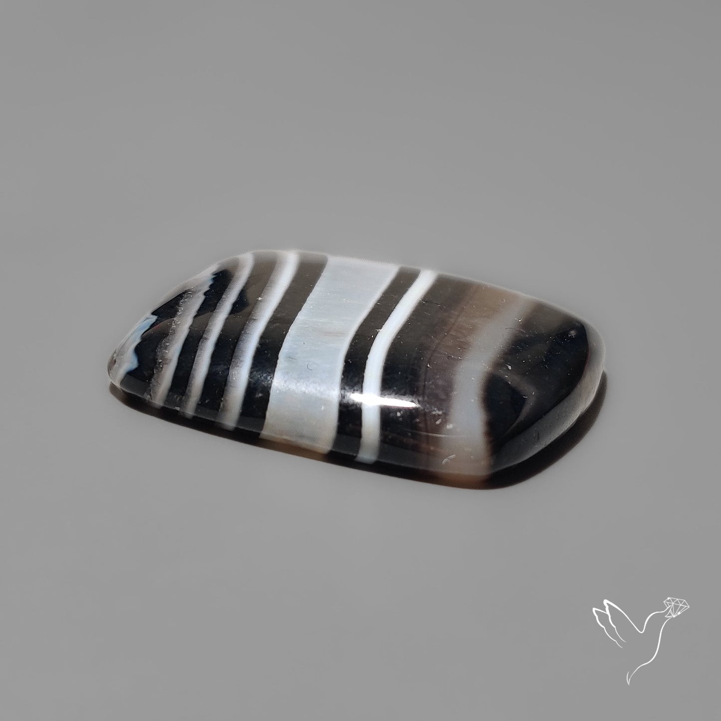 Black Banded Agate Cabochon