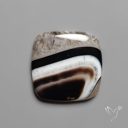 Black Banded Agate Cabochon
